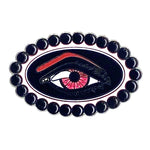 Eye See Blackberry Enamel Badge