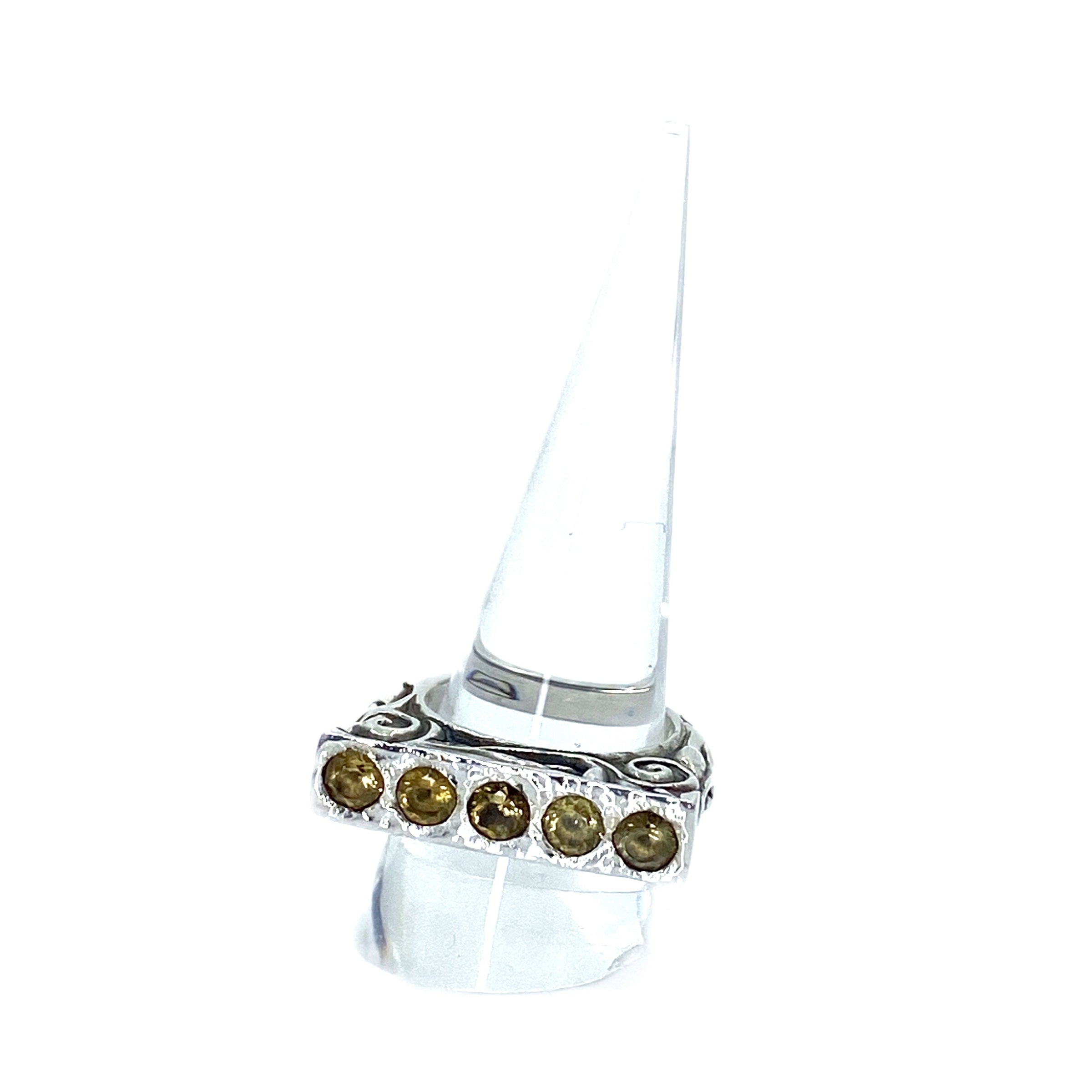 Five Citrine Ring