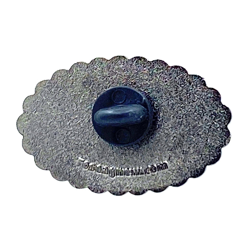 Eye See Citron Enamel Badge