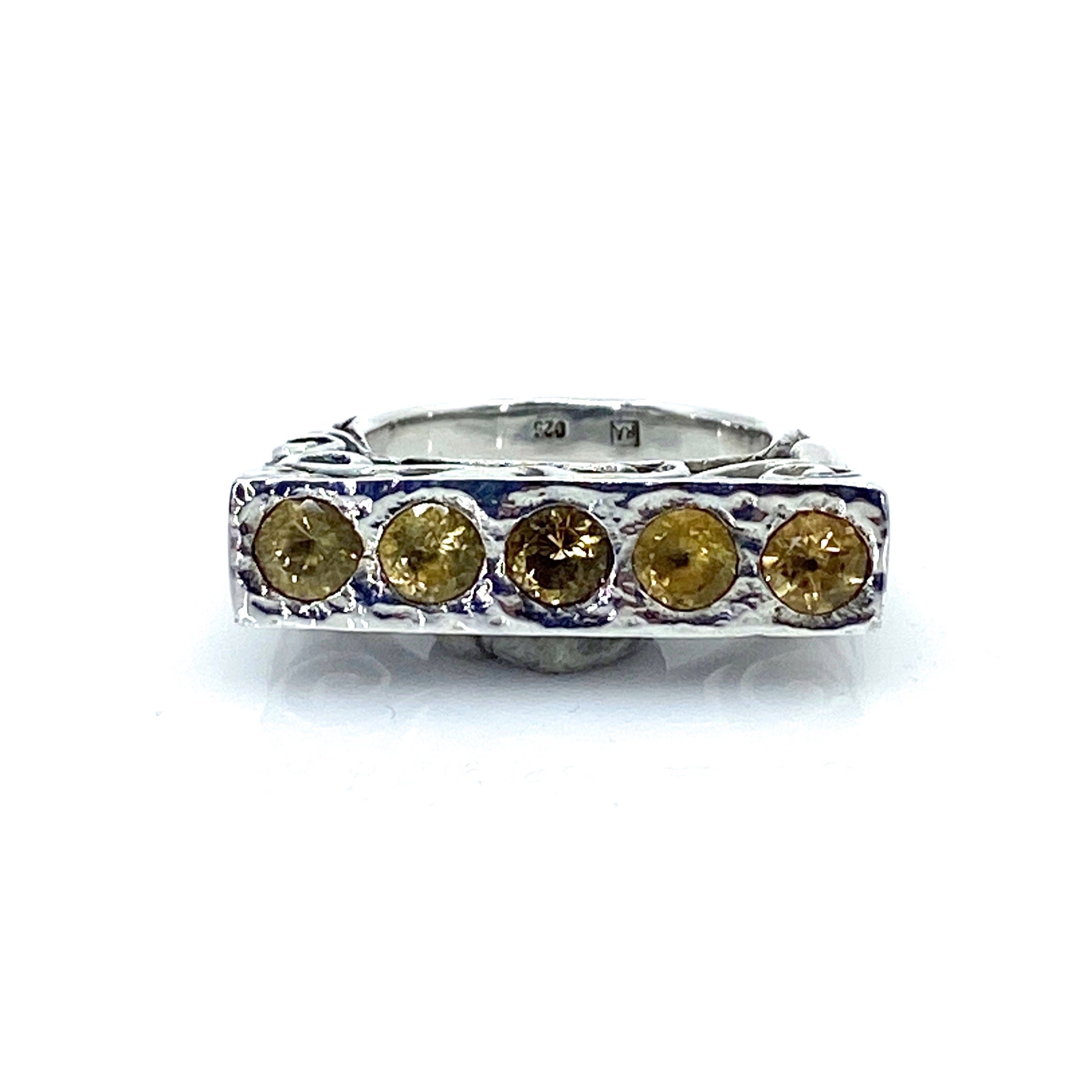 Five Citrine Ring